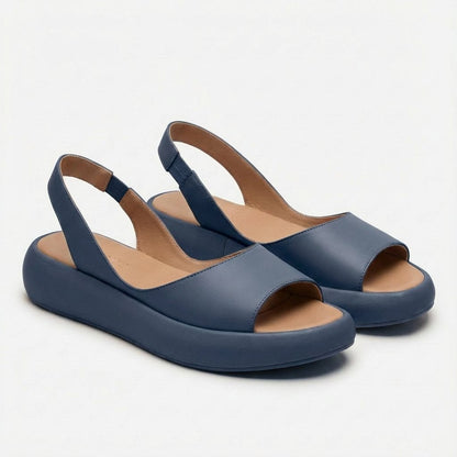 Naia | Sandalias de Cuña Slingback Mujer Punta Abierta