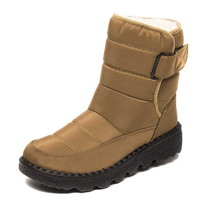 Nerea | Botas Impermeables Planas Mujer Forro Cálido Velcro