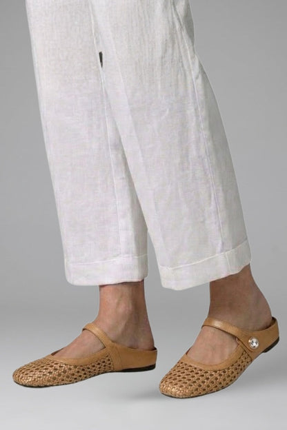 Nuria | Mules Planos Tejidos Mary Jane Mujer Correa Joya