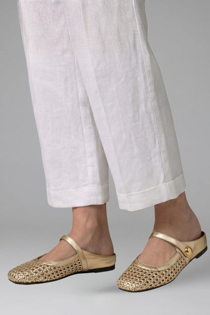 Nuria | Mules Planos Tejidos Mary Jane Mujer Correa Joya