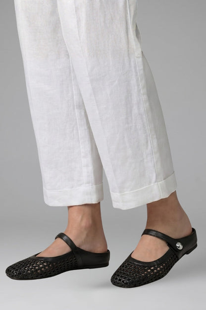 Nuria | Mules Planos Tejidos Mary Jane Mujer Correa Joya