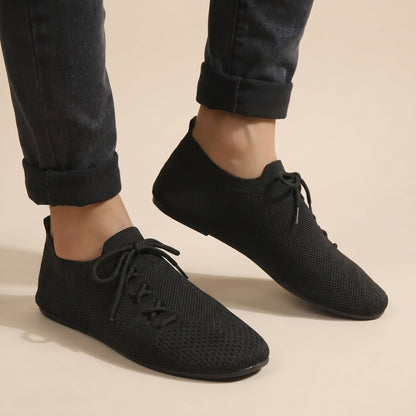 Nuria | Zapatillas Casual Mujer Punto Transpirable Cordones