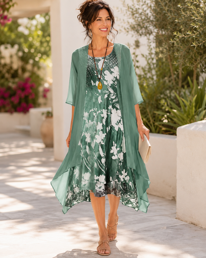 Olivia | Vestido con Chaqueta Combinada