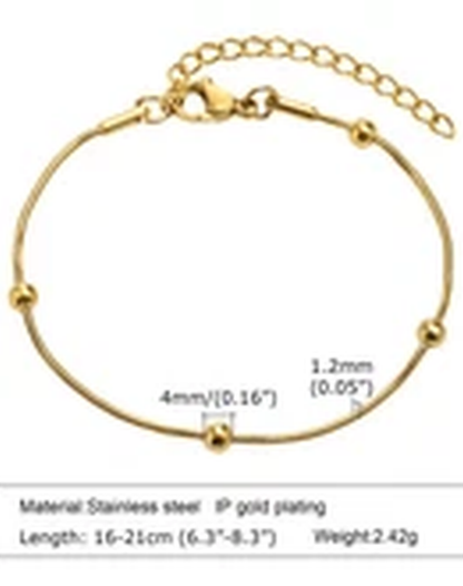 Alhaja — Pulsera Cadena Chapada en Oro
