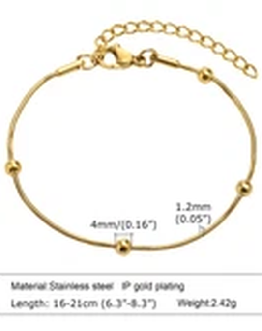 Alhaja — Pulsera Cadena Chapada en Oro