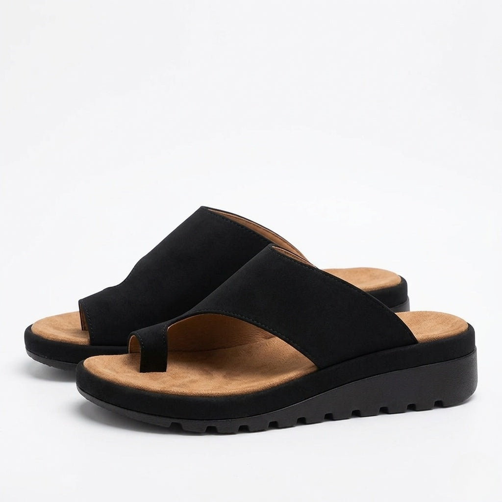 Raquel | Chanclas de Dedo con Cuña Mujer Suela Antideslizante