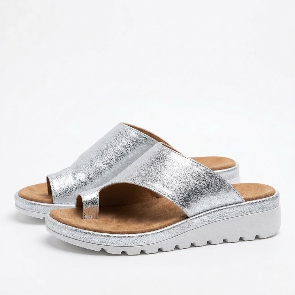 Raquel | Chanclas de Dedo con Cuña Mujer Suela Antideslizante
