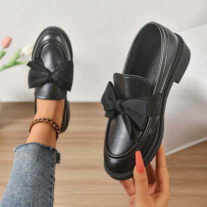 Raquel | Mocasín de Charol con Lazo Mujer Suela Plataforma