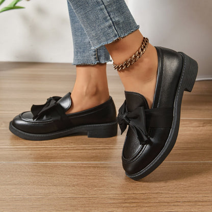 Raquel | Mocasín de Charol con Lazo Mujer Suela Plataforma