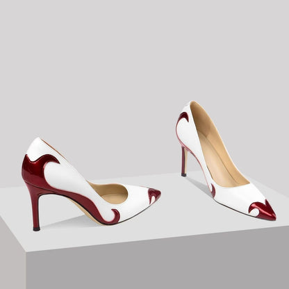 Rebeca | Zapatos de Tacón Stiletto Punta Fina Mujer Bicolor