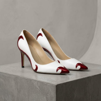 Rebeca | Zapatos de Tacón Stiletto Punta Fina Mujer Bicolor