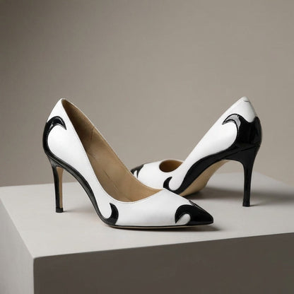 Rebeca | Zapatos de Tacón Stiletto Punta Fina Mujer Bicolor