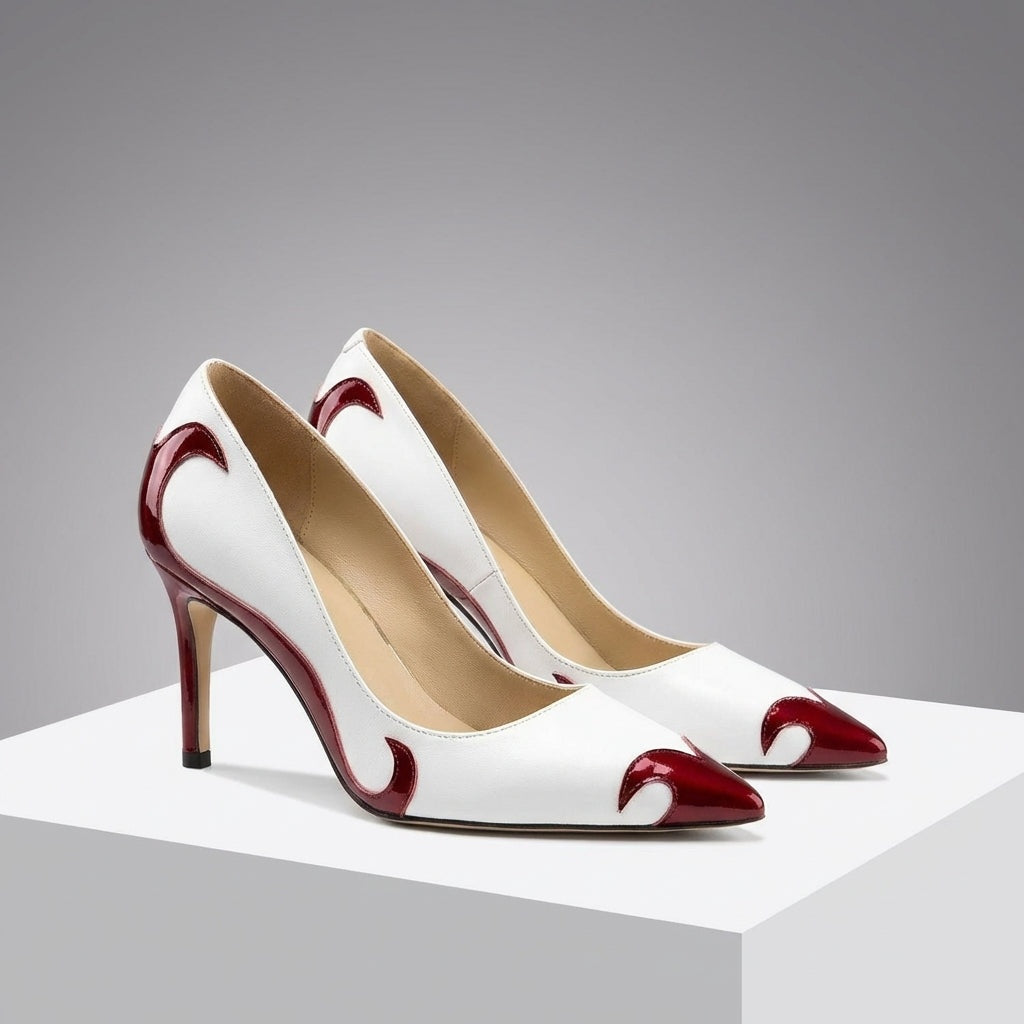 Rebeca | Zapatos de Tacón Stiletto Punta Fina Mujer Bicolor