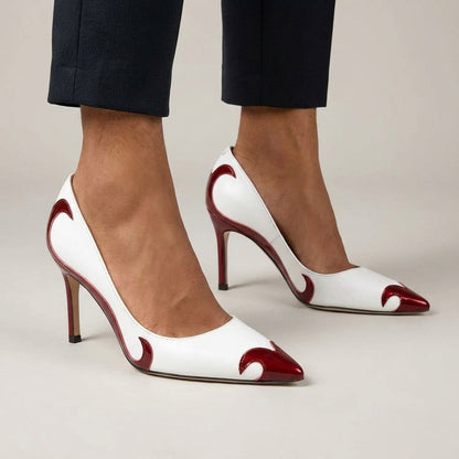 Rebeca | Zapatos de Tacón Stiletto Punta Fina Mujer Bicolor