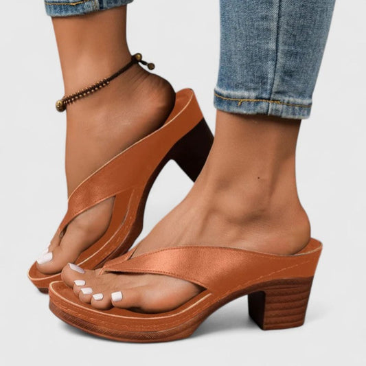 Esther | Sandalias de Dedo con Tacón Chunky Mujer