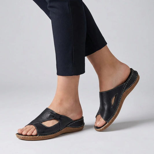 Delia | Sandalias Planas Cómodas Mujer Hebilla