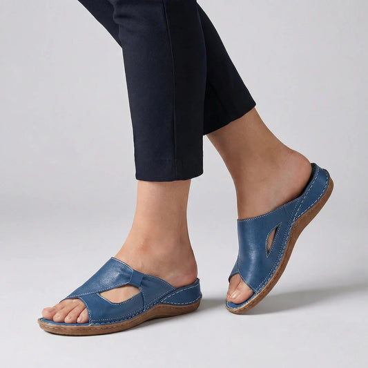 Delia | Sandalias Planas Cómodas Mujer Hebilla