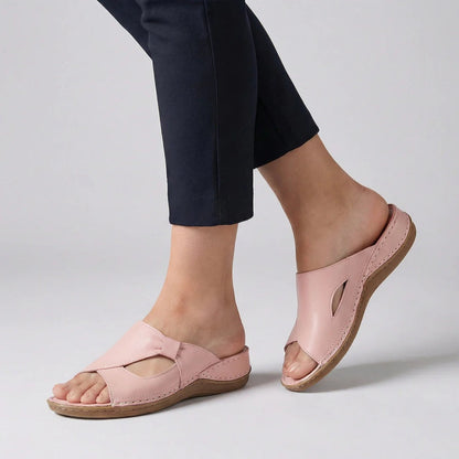 Delia | Sandalias Planas Cómodas Mujer Hebilla