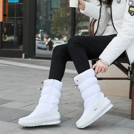Uxía | Botas Impermeables de Nieve Mujer Acolchadas Suela Plana