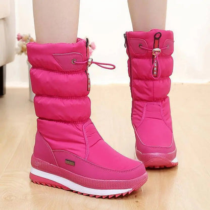 Uxía | Botas Impermeables de Nieve Mujer Acolchadas Suela Plana