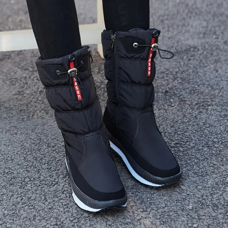 Uxía | Botas Impermeables de Nieve Mujer Acolchadas Suela Plana