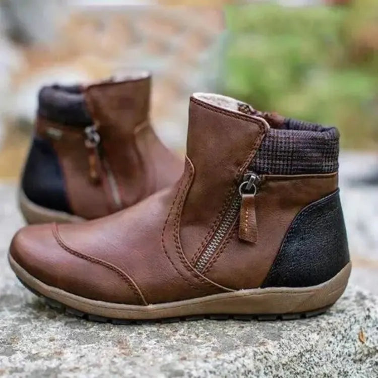 Uxía | Botines de Invierno Mujer Cremallera Lateral Suela Confort