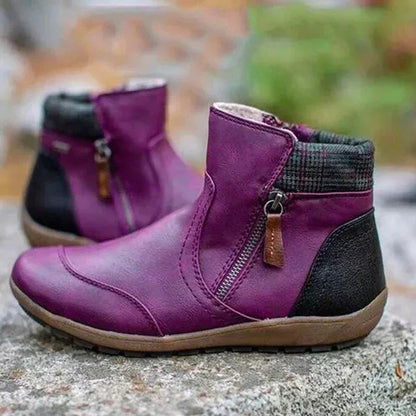 Uxía | Botines de Invierno Mujer Cremallera Lateral Suela Confort