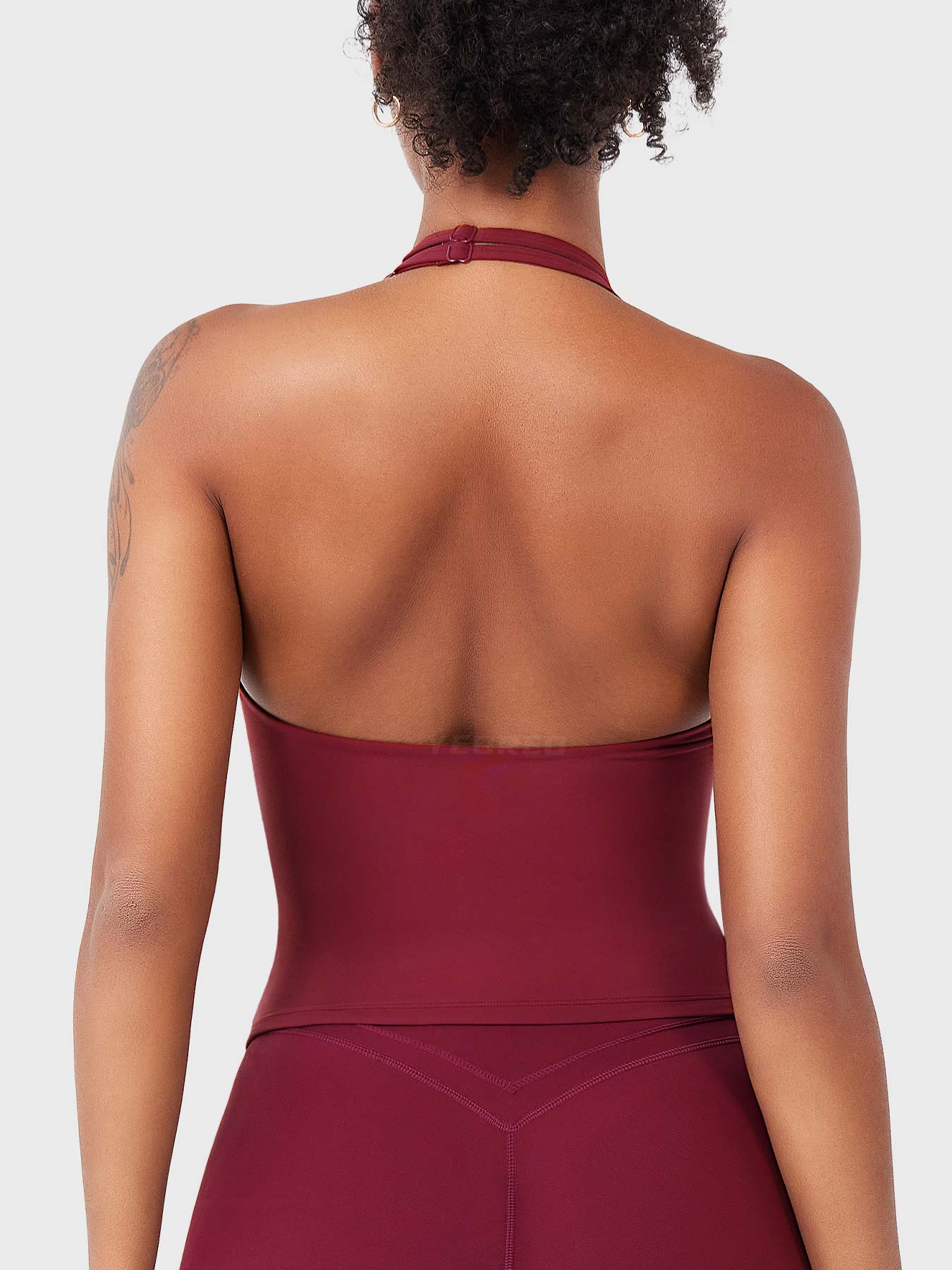 Top Deportivo Cruzado Halter Morado