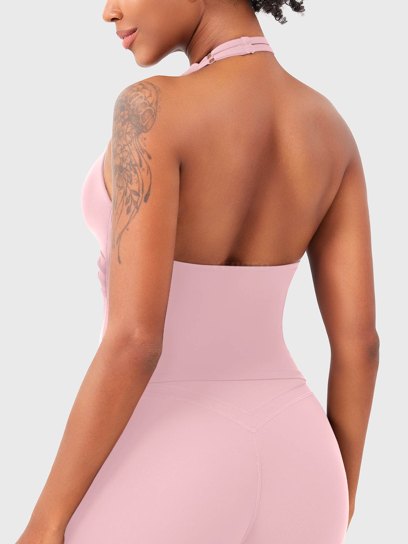 Top Deportivo Cruzado Halter Morado