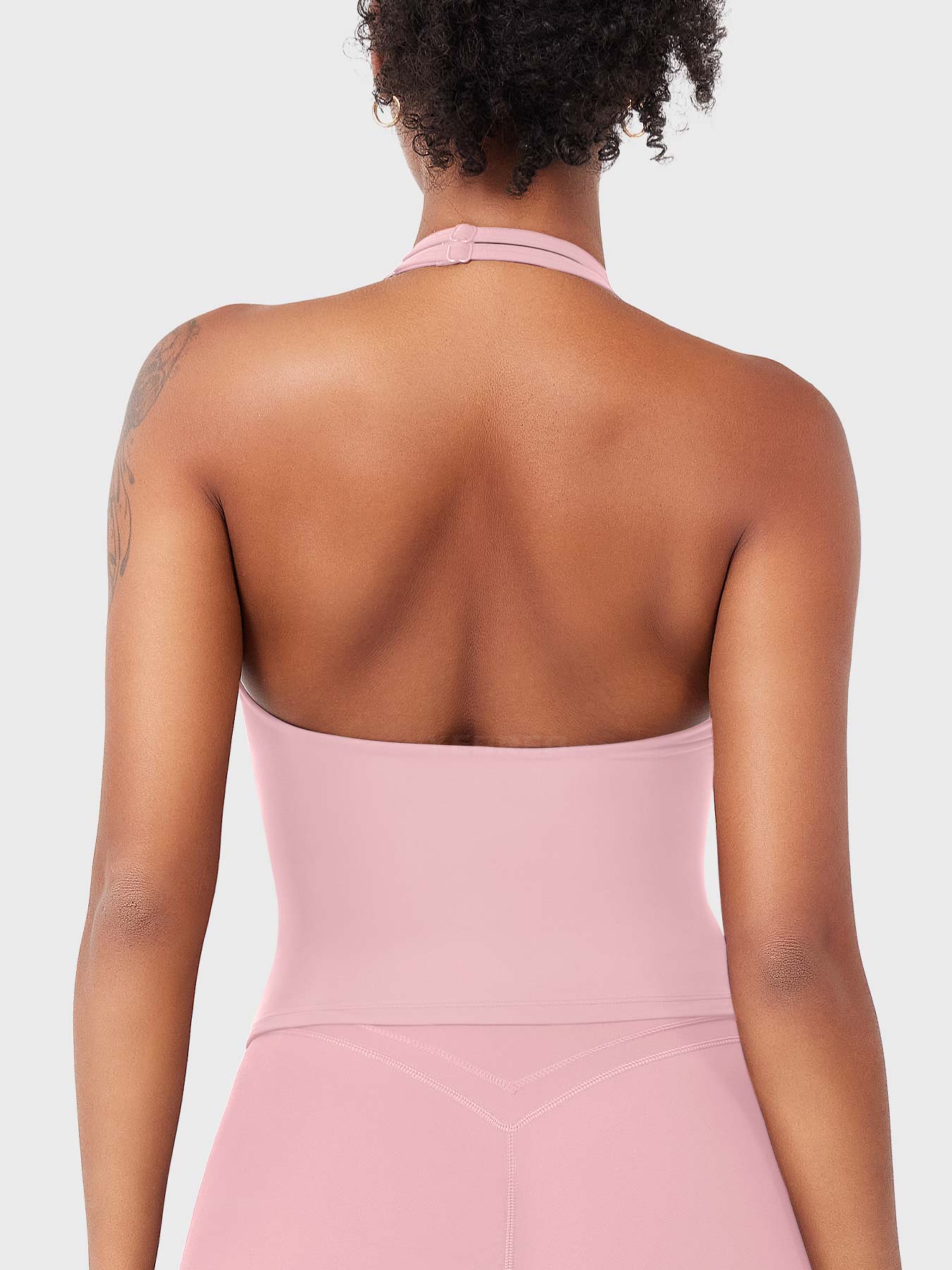 Top Deportivo Cruzado Halter Morado