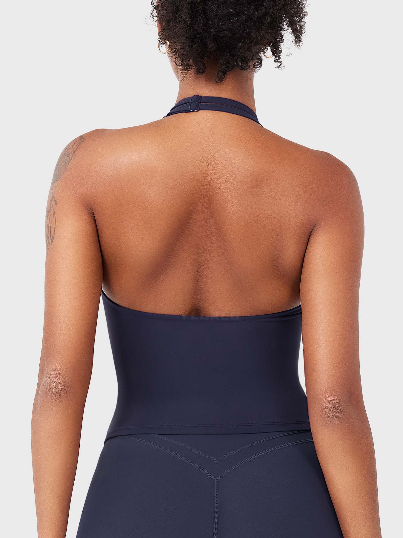 Top Deportivo Cruzado Halter Morado
