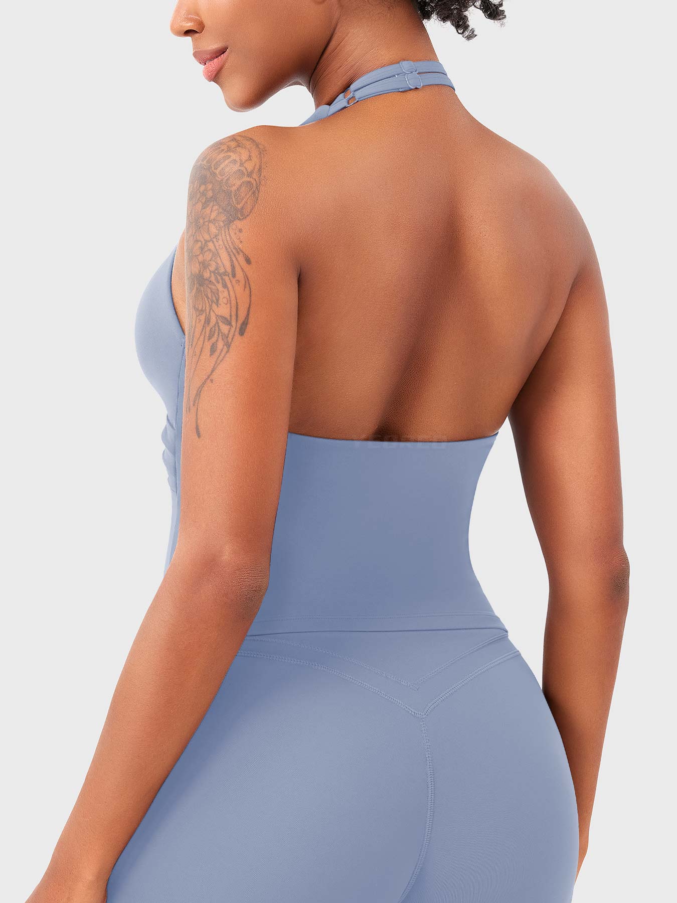 Top Deportivo Cruzado Halter Morado