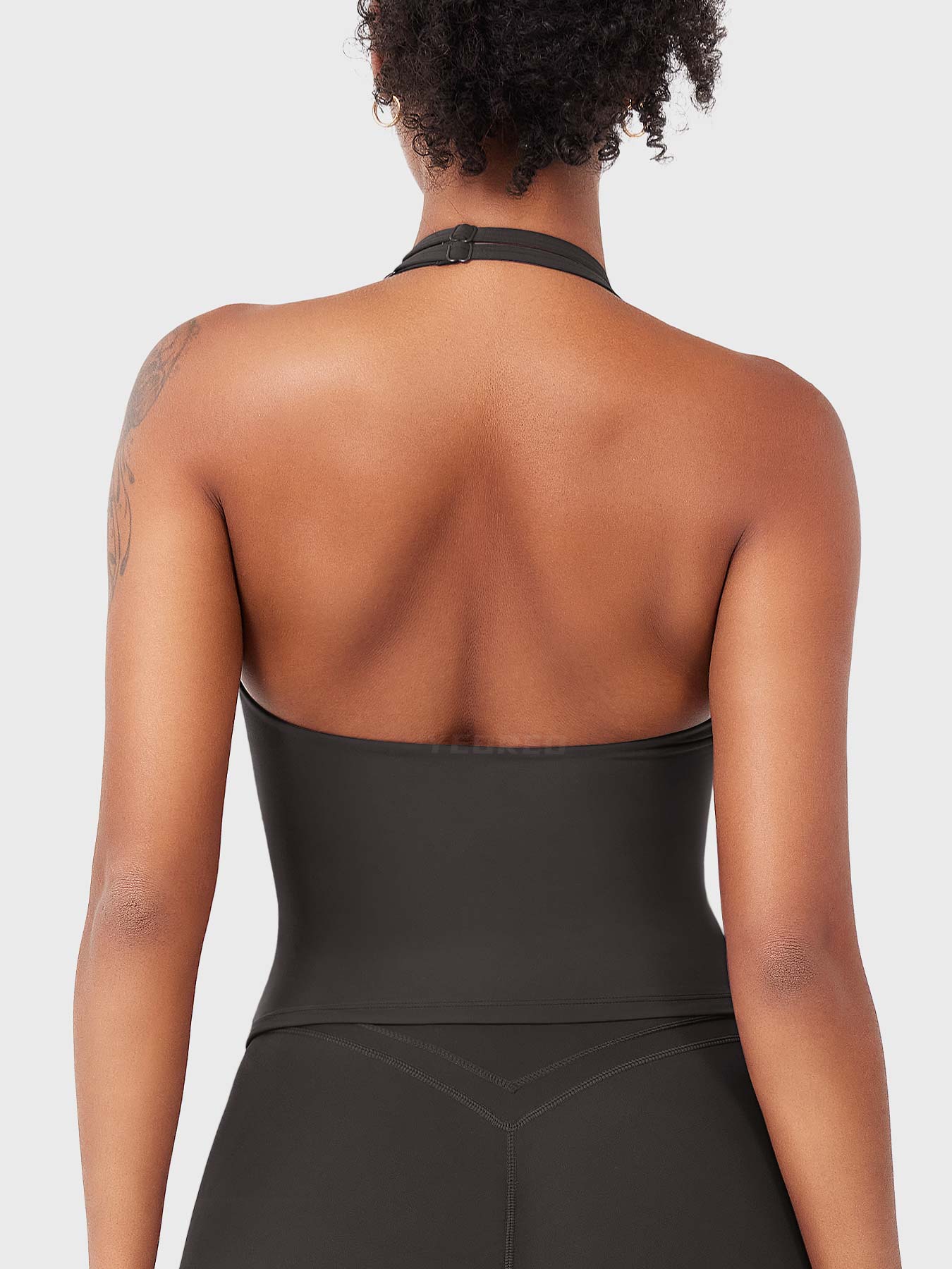 Top Deportivo Cruzado Halter Morado